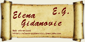 Elena Gidanović vizit kartica